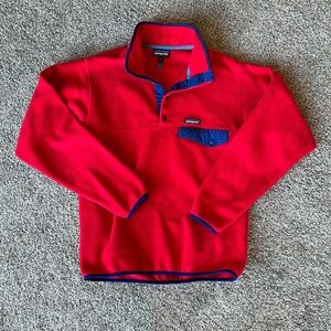 Patagonia Red/Blue Synchilla Pullover